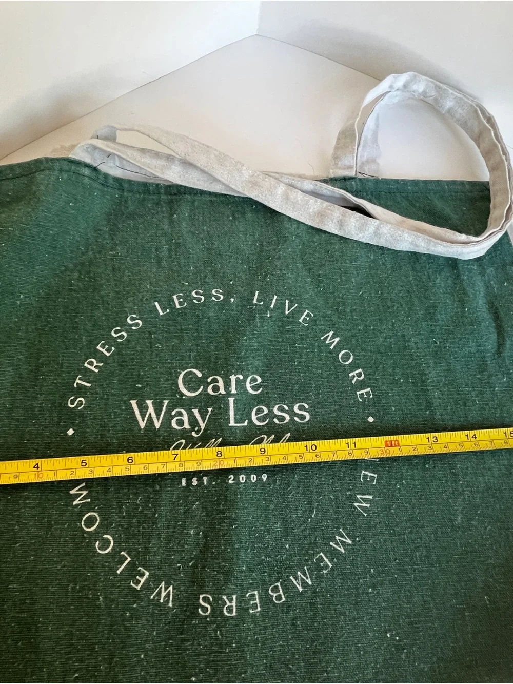 Care way less wellness club green canvas